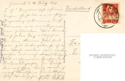 AK / Ansichtskarte Zermatt_VS Vue sur les Mischabel Zermatt_VS