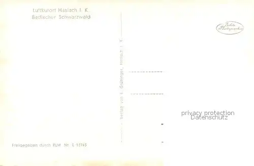 AK / Ansichtskarte Haslach_Kinzigtal Panorama Haslach_Kinzigtal