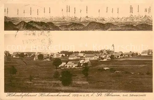 AK / Ansichtskarte Hoechenschwand Panorama Hoechenschwand