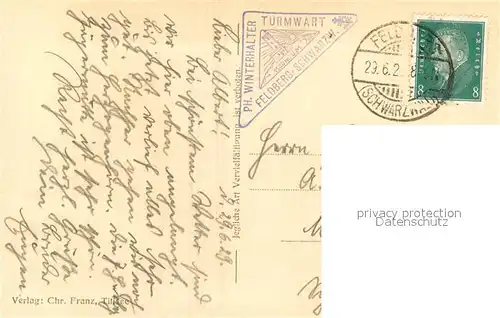 AK / Ansichtskarte Feldberg_Schwarzwald Bismarckdenkmal Feldberg Schwarzwald