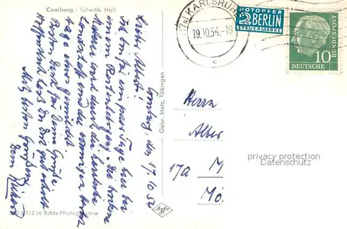 AK / Ansichtskarte Schwaebisch_Hall Die Comburg Schwaebisch Hall