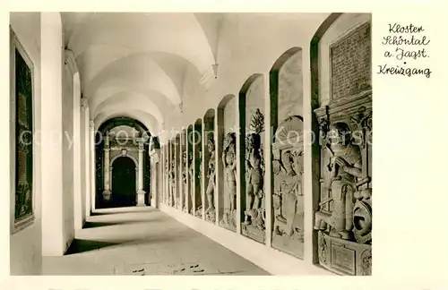 AK / Ansichtskarte Schoental_Jagst Kloster Schoental Kreuzgang Schoental_Jagst
