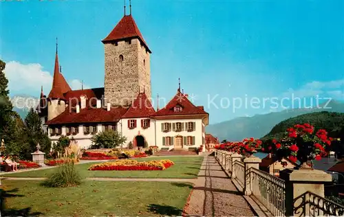 AK / Ansichtskarte Spiez_Thunersee_BE Schloss Spiez Spiez_Thunersee_BE