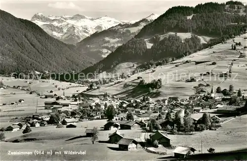 AK / Ansichtskarte Zweisimmen mit Wildstrubel Zweisimmen