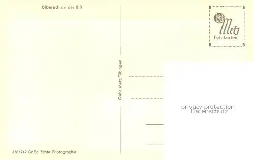 AK / Ansichtskarte Biberach_Riss Panorama Biberach Riss