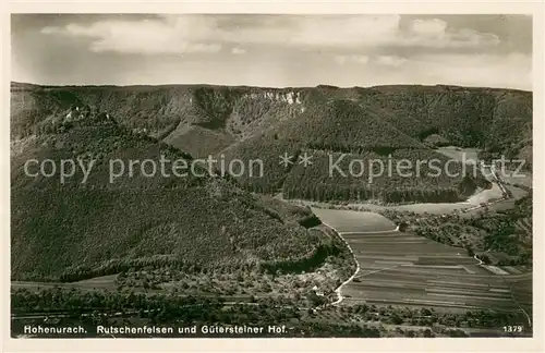 AK / Ansichtskarte Urach_Schwarzwald Fliegeraufnahme mit Hohenurach Rutschenfelsen und Guetersteiner Hof Urach Schwarzwald
