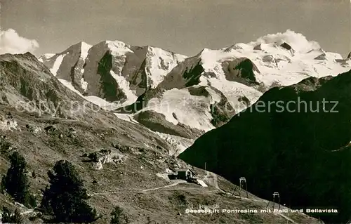 AK / Ansichtskarte Pontresina mit Palue und Bellavista Sessellift Pontresina