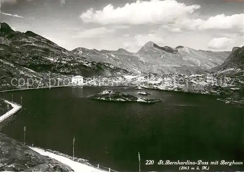 AK / Ansichtskarte San_Bernardino_GR Panorama mit Berghaus San_Bernardino_GR