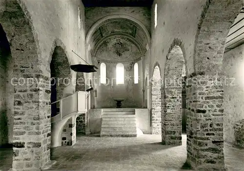 AK / Ansichtskarte Spiez_Thunersee_BE Kirche Innenansicht mit Hochchor Spiez_Thunersee_BE