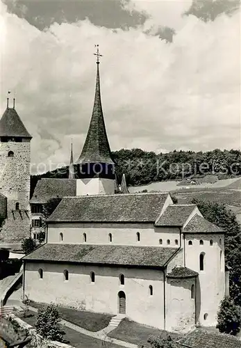 AK / Ansichtskarte Spiez_Thunersee_BE Romanische Kirche Spiez_Thunersee_BE
