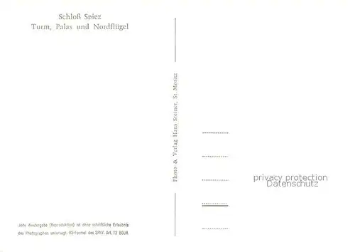 AK / Ansichtskarte Spiez_Thunersee_BE Schloss Turm Palas und Nordfluegel Spiez_Thunersee_BE