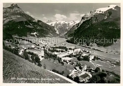 AK / Ansichtskarte Engelberg_OW mit Hahnen Spannoerter und Titlis Engelberg OW