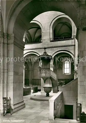 AK / Ansichtskarte Zuerich_ZH Grossmuenster Inneres Zuerich_ZH