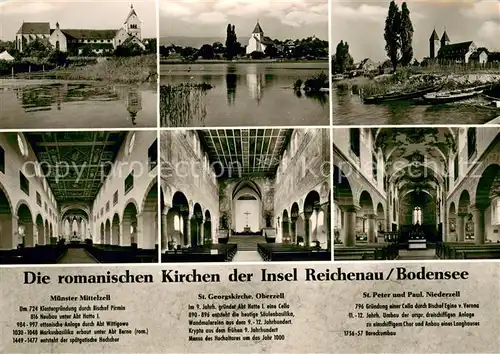 AK / Ansichtskarte Insel_Reichenau Muenster Mittelzell St Georgskirche Oberzell St Peter und Paul Niederzell Insel Reichenau