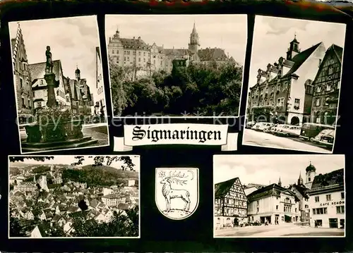 AK / Ansichtskarte Sigmaringen Brunnen Schloss Ortspartien  Sigmaringen