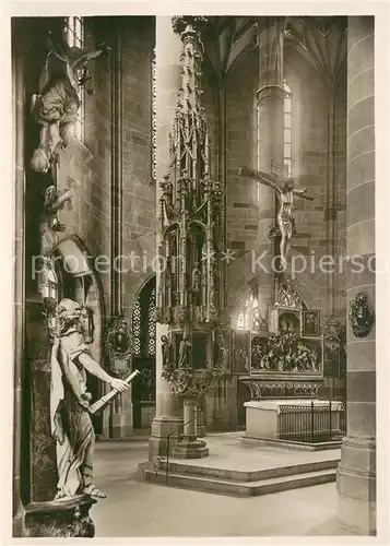 AK / Ansichtskarte Schwaebisch_Hall Stadtkirche Sankt Michael Chorumgang mit Sakramentstuermchen Schwaebisch Hall