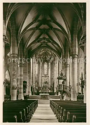 AK / Ansichtskarte Schwaebisch_Hall Stadtkirche Sankt Michael Langhaus und Chor Schwaebisch Hall