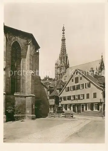 AK / Ansichtskarte Esslingen_Neckar Frauenkirche mit Chor der Dominikanerkirche Esslingen Neckar