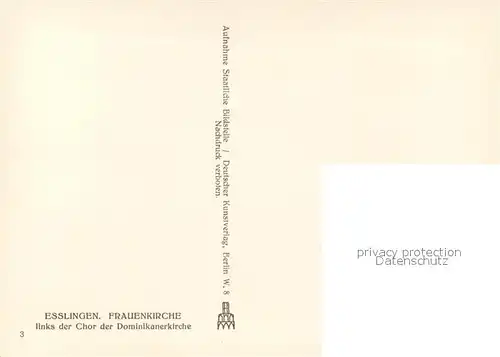 AK / Ansichtskarte Esslingen_Neckar Frauenkirche mit Chor der Dominikanerkirche Esslingen Neckar