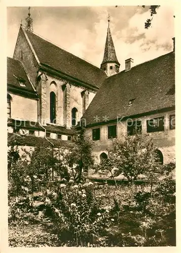 AK / Ansichtskarte Heiligkreuztal Ehem Zisterzienser Nonnenkloster Klostergarten Heiligkreuztal