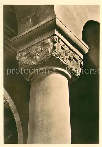 AK / Ansichtskarte Alpirsbach Kirche des ehem Benediktinerklosters Wuerfelkapitell der suedoestlichen Langhaussaeule Alpirsbach