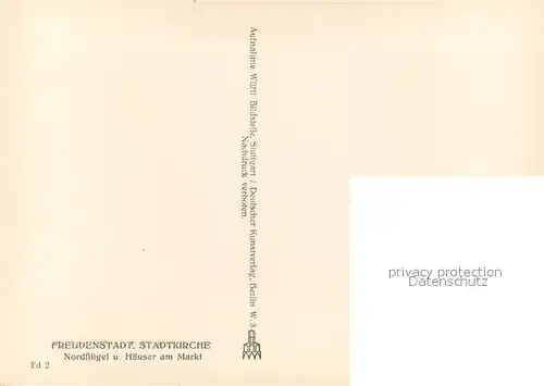 AK / Ansichtskarte Freudenstadt Stadtkirche Nordfluegel und Haeuser am Markt Freudenstadt