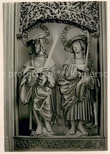 AK / Ansichtskarte Breisach_Rhein Muenster St Stephan Hochaltar Rechter Innenfluegel Breisach Rhein