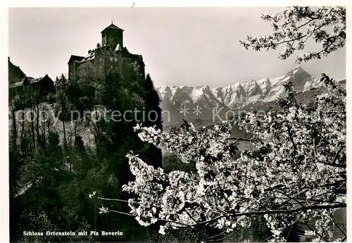AK / Ansichtskarte Domleschg_GR Schloss Ortenstein mit Piz Beverin Domleschg_GR