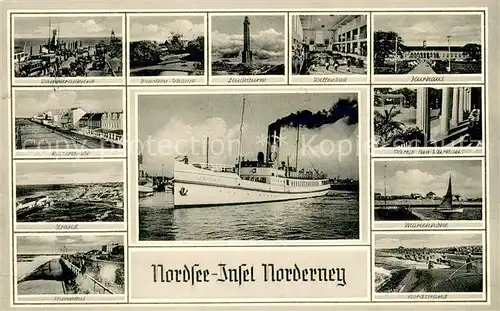 AK / Ansichtskarte Norderney_Nordseebad Ansichten der Nordseeinsel Dampfer Norderney_Nordseebad