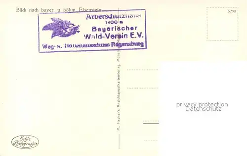 AK / Ansichtskarte Bayerisch_Eisenstein Arberschutzhaus Blick ins Tal Landschafspanorama Bayerisch_Eisenstein