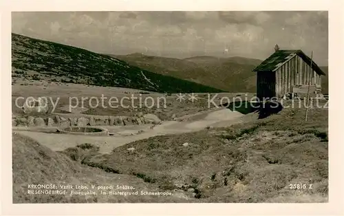 AK / Ansichtskarte Spindleruv_Mlyn_Spindlermuehle Elbequelle im Hintergrund Schneekoppe Riesengebirge Spindleruv_Mlyn