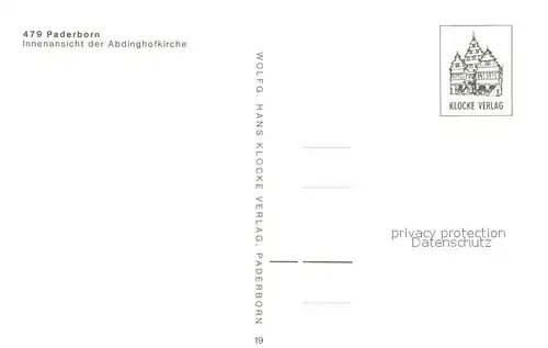 AK / Ansichtskarte Paderborn Innenansicht der Abdinghofkirche Paderborn