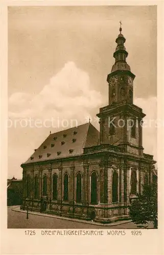 AK / Ansichtskarte Worms_Rhein Dreifaltigkeitskirche Worms Rhein