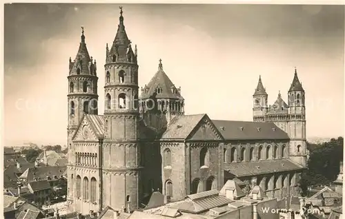 AK / Ansichtskarte Worms_Rhein Dom Worms Rhein