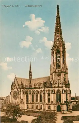 AK / Ansichtskarte Speyer_Rhein Gedaechtniskirche Speyer Rhein