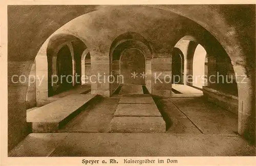 AK / Ansichtskarte Speyer_Rhein Kaisergraeber im Dom Speyer Rhein