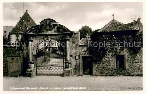 AK / Ansichtskarte Seligenstadt_Hessen Portal der ehemaligen Benediktiner Abtei Seligenstadt_Hessen
