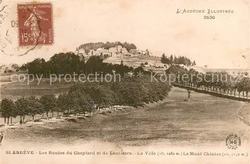 AK / Ansichtskarte Saint Agreve Routes du Cheylard Laniastre Mont Chiniac Saint Agreve