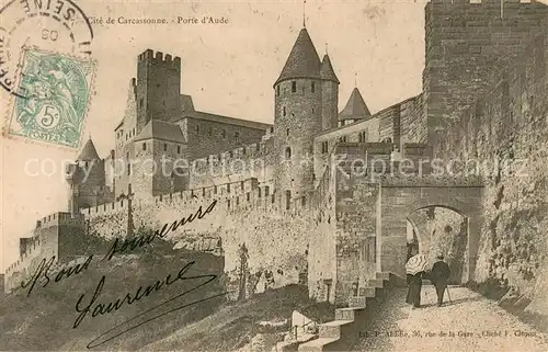 AK / Ansichtskarte Carcassonne Porte d Aude Carcassonne