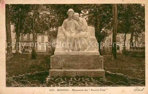 AK / Ansichtskarte Roanne_Loire Monument des Pauvres Gens Roanne Loire