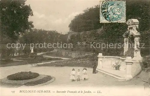 AK / Ansichtskarte Boulogne sur Mer Souvenir Francais Jardin Boulogne sur Mer