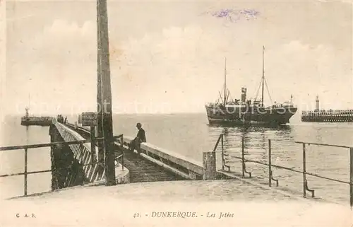 AK / Ansichtskarte Dunkerque_Duenkirchen Les Jetees 
