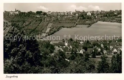 AK / Ansichtskarte Langenburg_Wuerttemberg Panorama mit Blick zum Schloss Langenburg Wuerttemberg