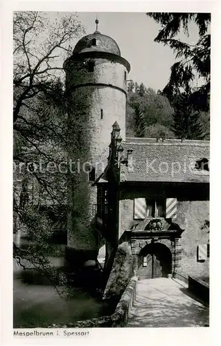 AK / Ansichtskarte Mespelbrunn Schloss Mespelbrunn