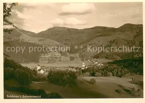 AK / Ansichtskarte Schoenau_Schwarzwald Panorama Schoenau Schwarzwald