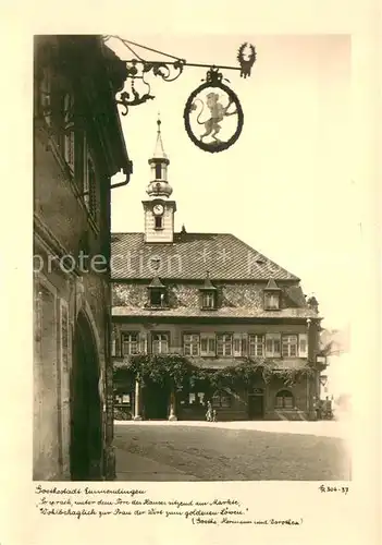 AK / Ansichtskarte Emmendingen Wirtshausschild Gasthaus zum Goldenen Loewen Emmendingen