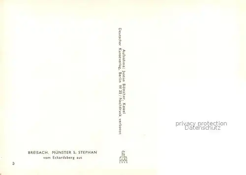 AK / Ansichtskarte Breisach_Rhein Muenster St Stephan Blick vom Eckardsberg Breisach Rhein