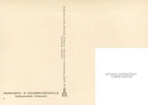 AK / Ansichtskarte Murrhardt Walderichskapelle Murrhardt