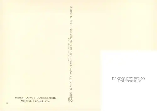 AK / Ansichtskarte Heilbronn_Neckar Kilianskirche Mittelschiff nach Osten Heilbronn Neckar