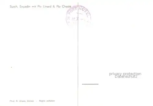 AK / Ansichtskarte Susch Engadin mit Piz Linard und Piz Chaste Susch